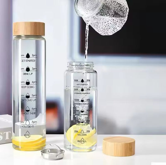 1L glass juice water bottle