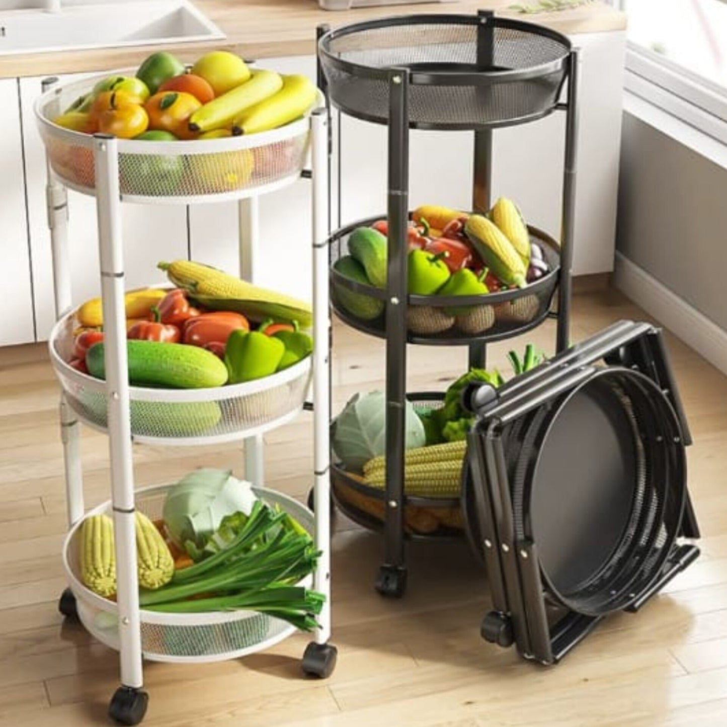 Kitchen Foldable Storage Rack