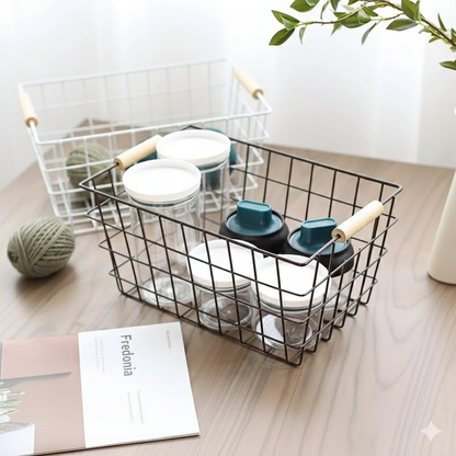 Mesh basket for organization and storage