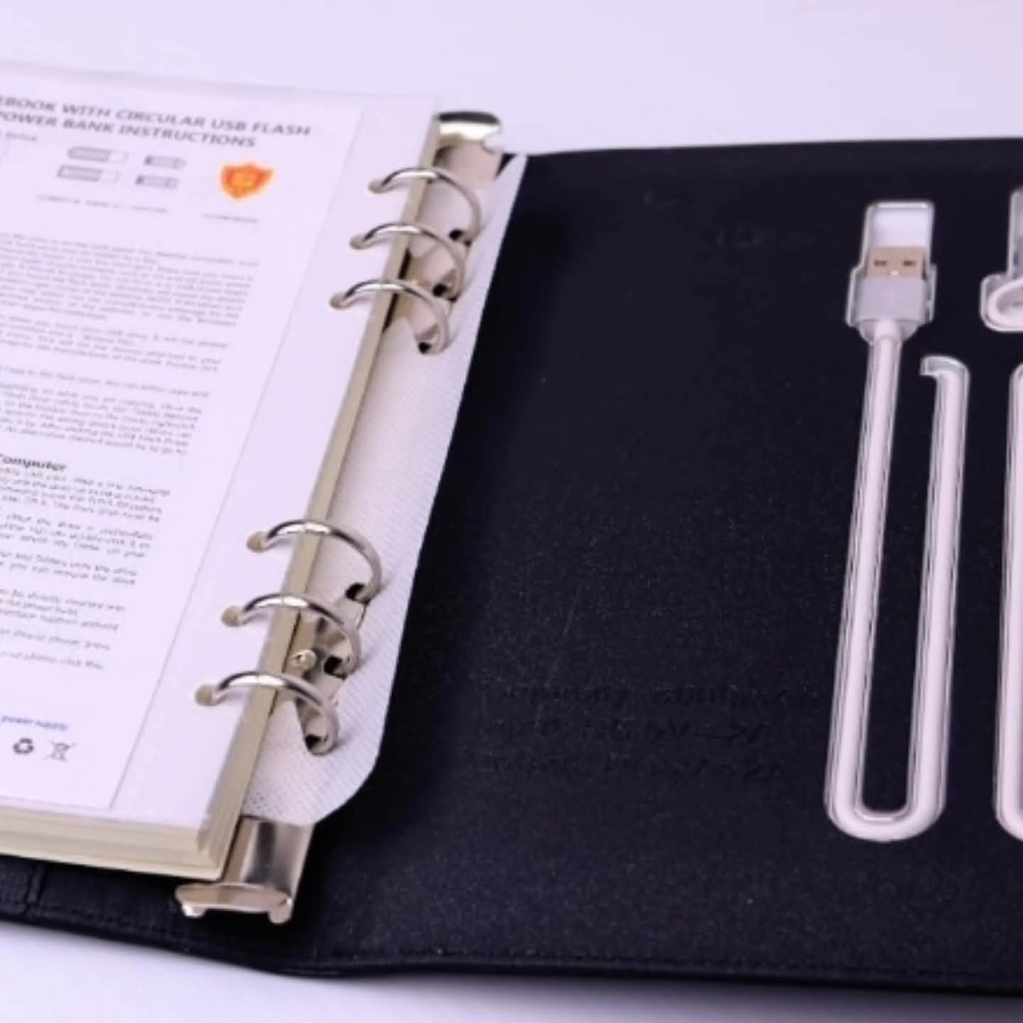 Executive notebook with wireless charger