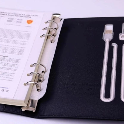 Executive notebook with wireless charger