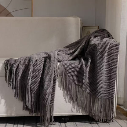 Knitted fleece blankets