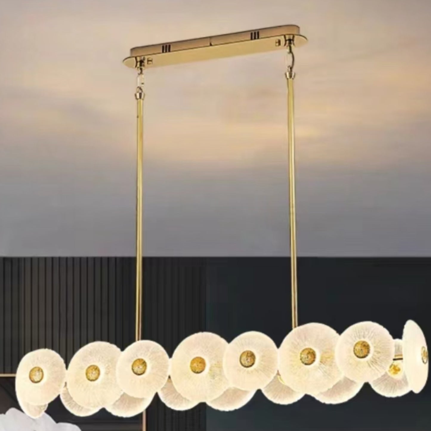 Linear Petal Chandelier Light