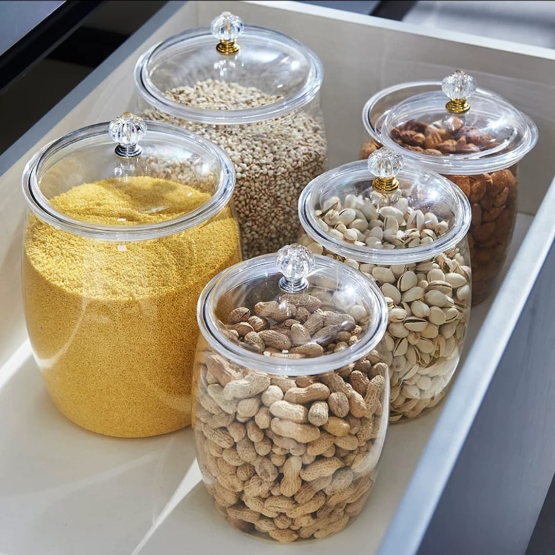 Transparent  Sealed Storage Jars