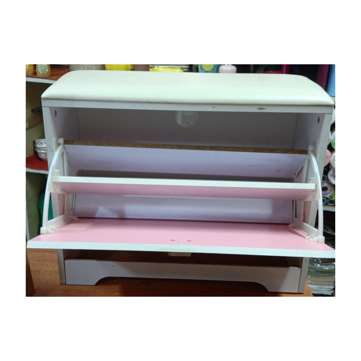 Bucket flip shoe rack cabinet stool