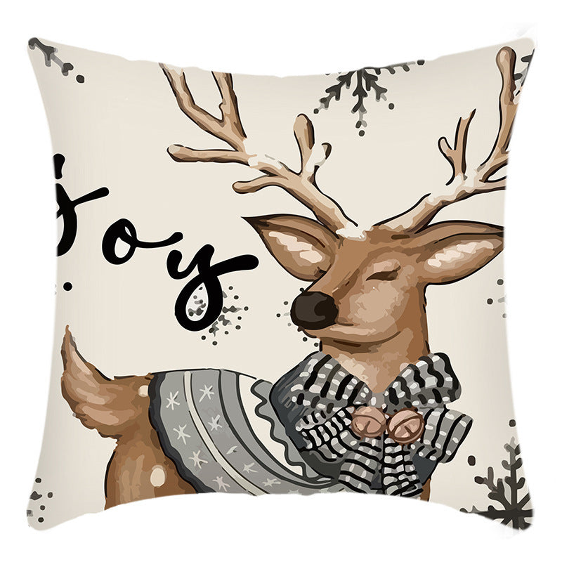 Christmas themed Linen Throw pillow cases