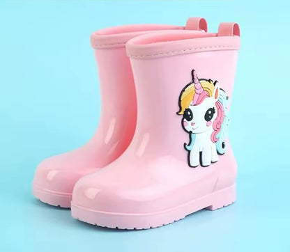 Kids Cartoon Waterproof Rain Boots