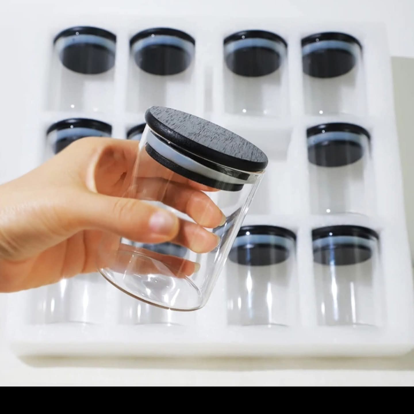 12 Piece Glass spice holders set