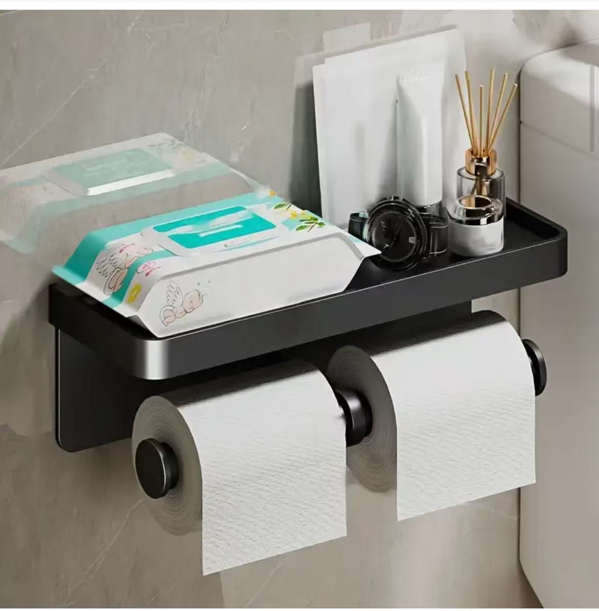 Wall mounted toilet paper holder 