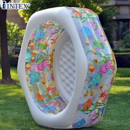 Kids hexagonal inflatable pool