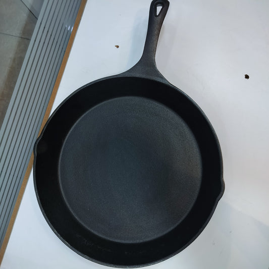 30cm Large Pre-Seasoned Cast Iron Skillet Frying Pan