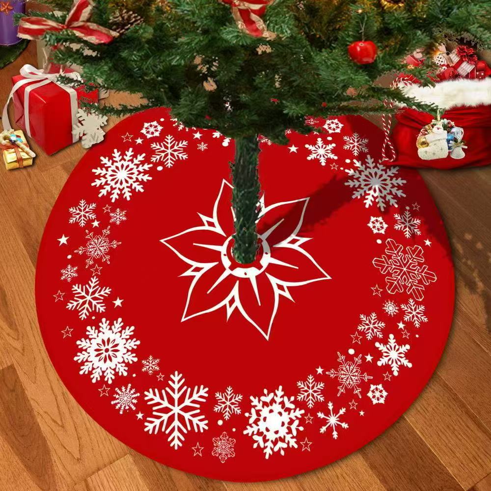 Red christmas tree skirt