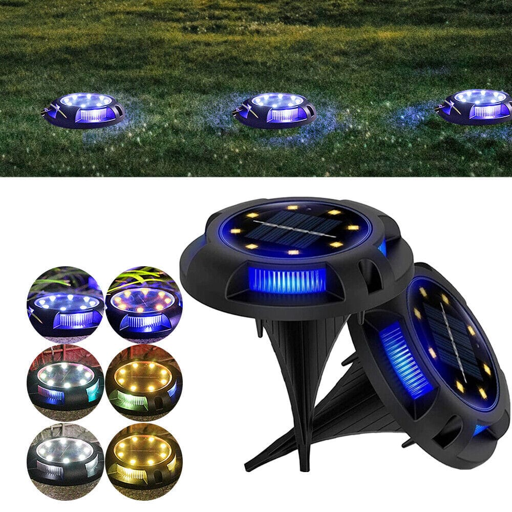 4 Pieces LED Solar Garden Ground Lights