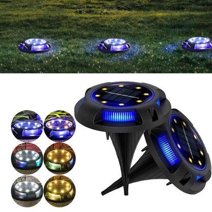 4 Pieces LED Solar Garden Ground Lights