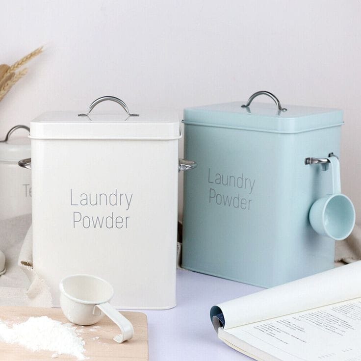 Laundry powder tin