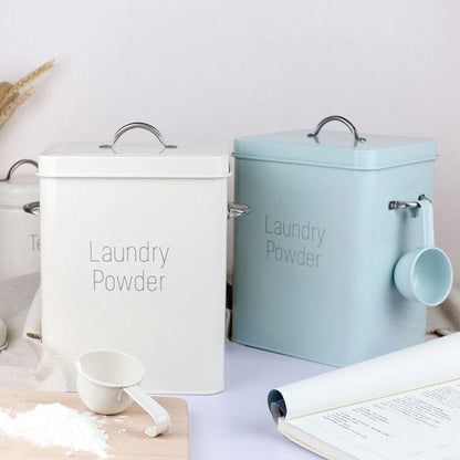 Laundry powder tin
