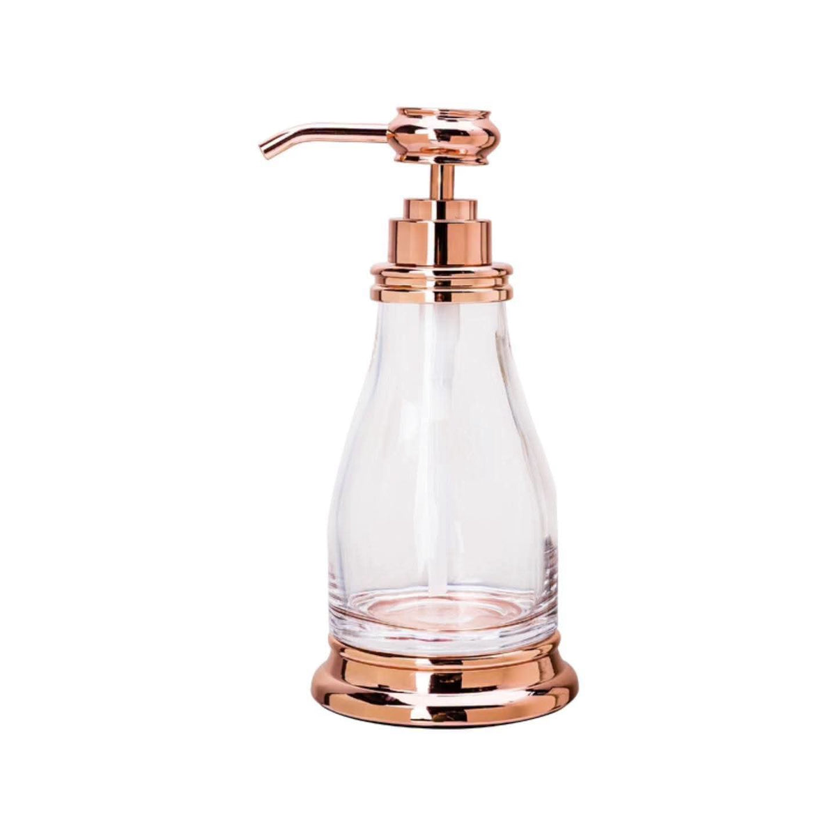 5 Piece  Glass Rose Gold Bathroom Accessory Set