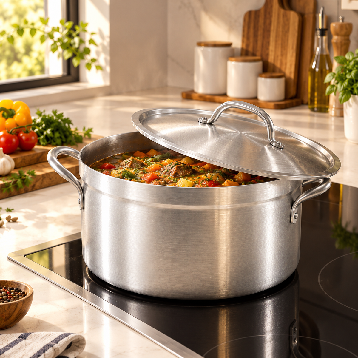 Pardini Aluminum Deep Casserole with Two Handles
