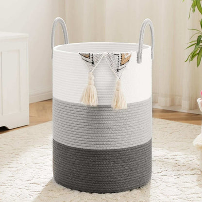 Cotton Rope Storage  Laundry Basket