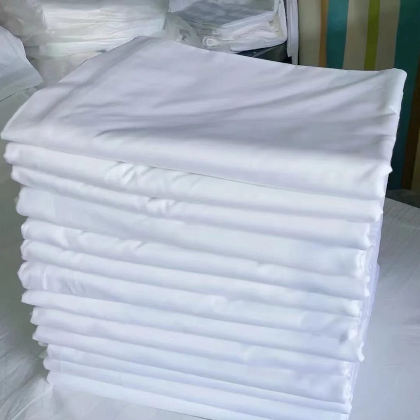 Cotton White Plain Bedsheet Set