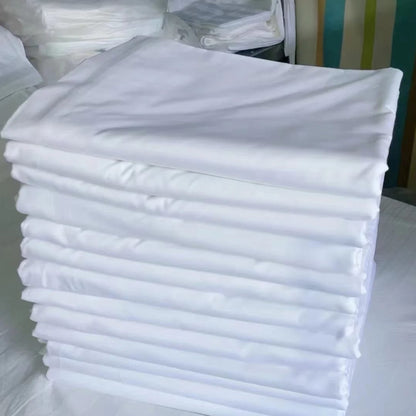 Cotton White Plain Bedsheet Set