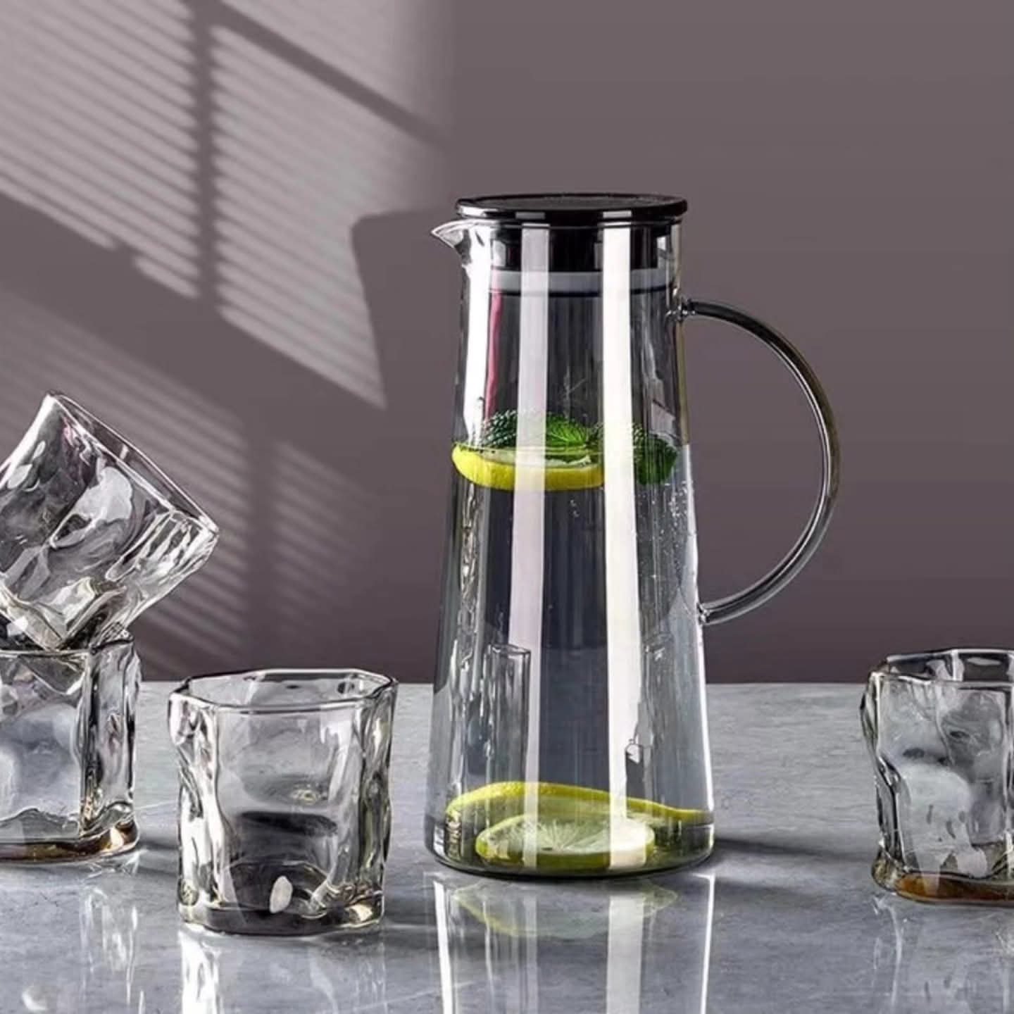 1500ml Glass Water Pitcher With Lid