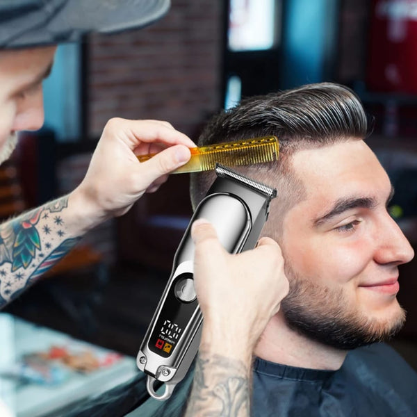 USB Rechargeable Professional Hair Clippers with Digital Display