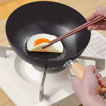 Wok Pan with  Glass Lid