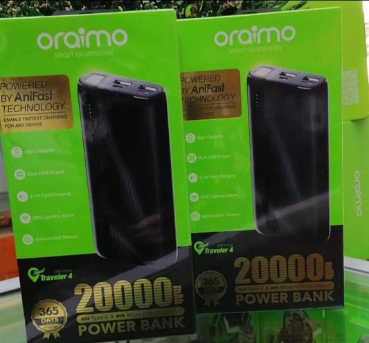 20000mah Oraimo power bank