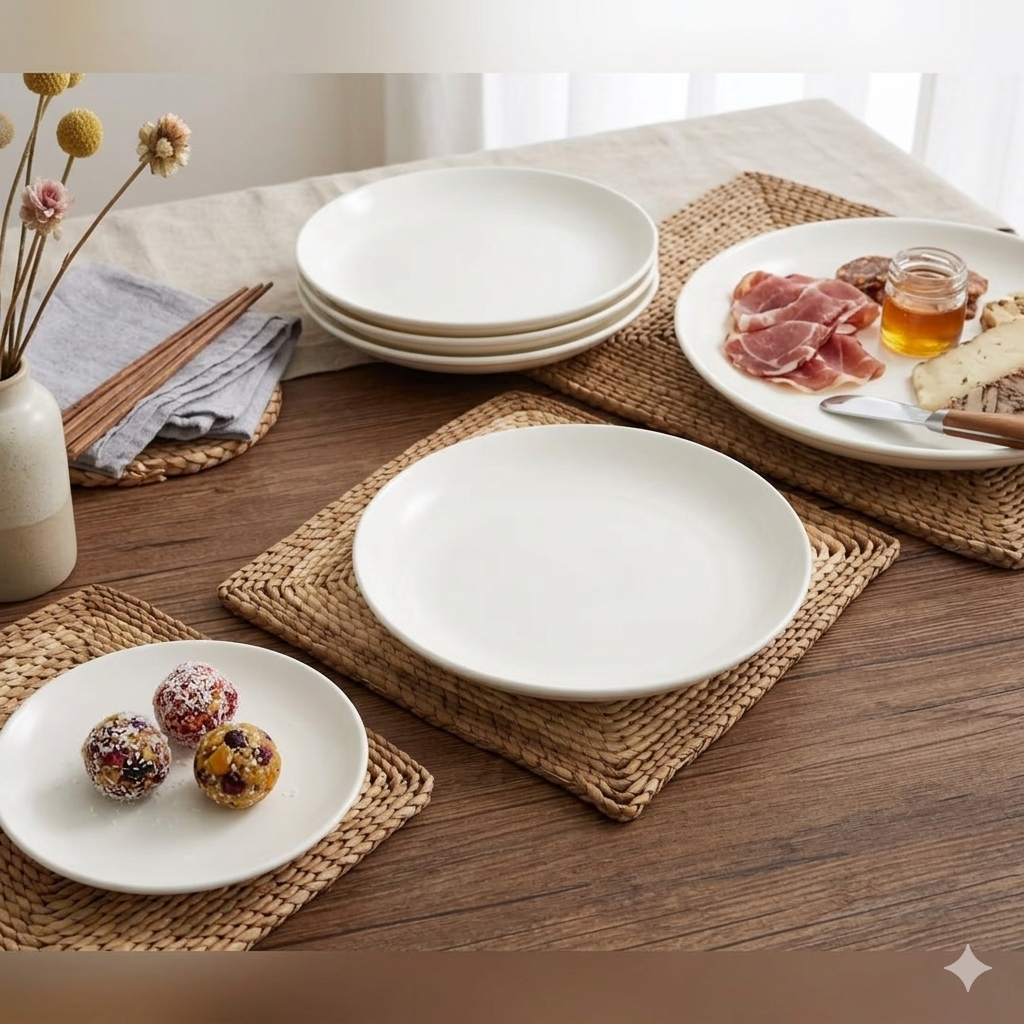 Ceramic dinnerware platters