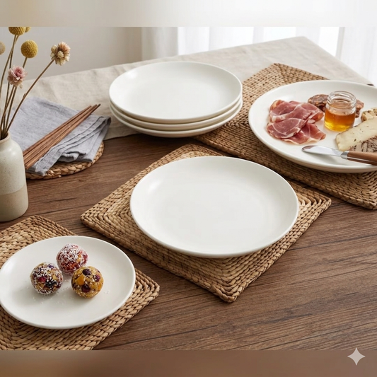 Ceramic dinnerware platters