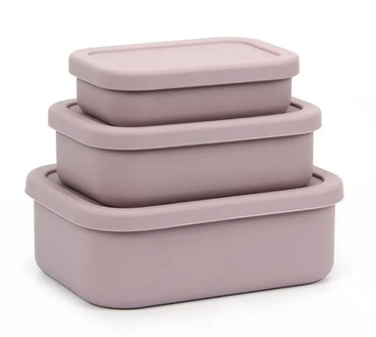 3Pc silicone fridge containers set