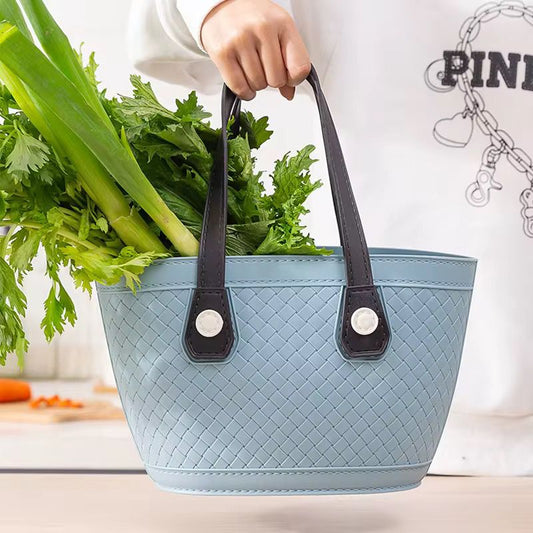 Handheld grocery storage basket