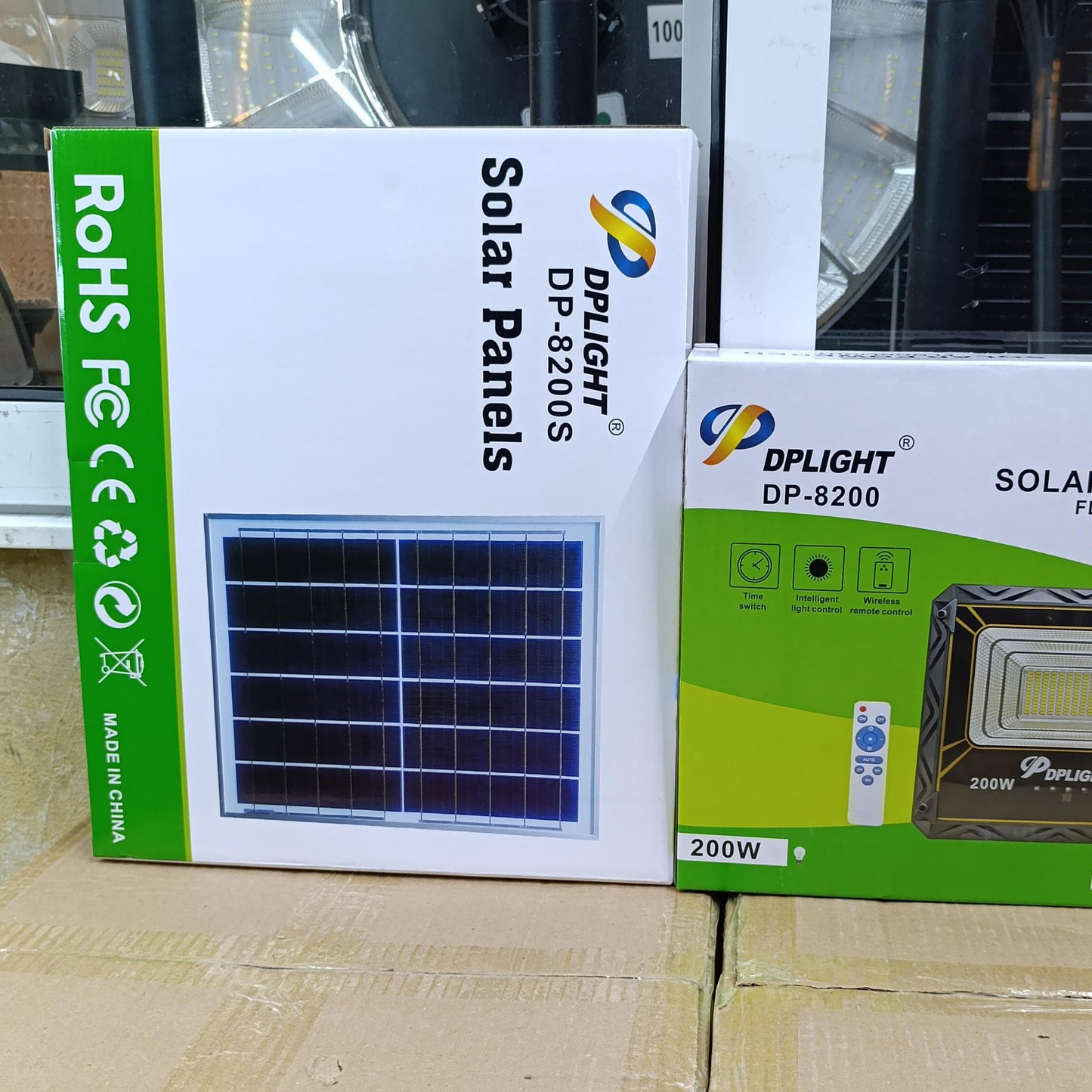 DP Light DP-8200 Series High Power 200W LED Solar Floodlight with Remote