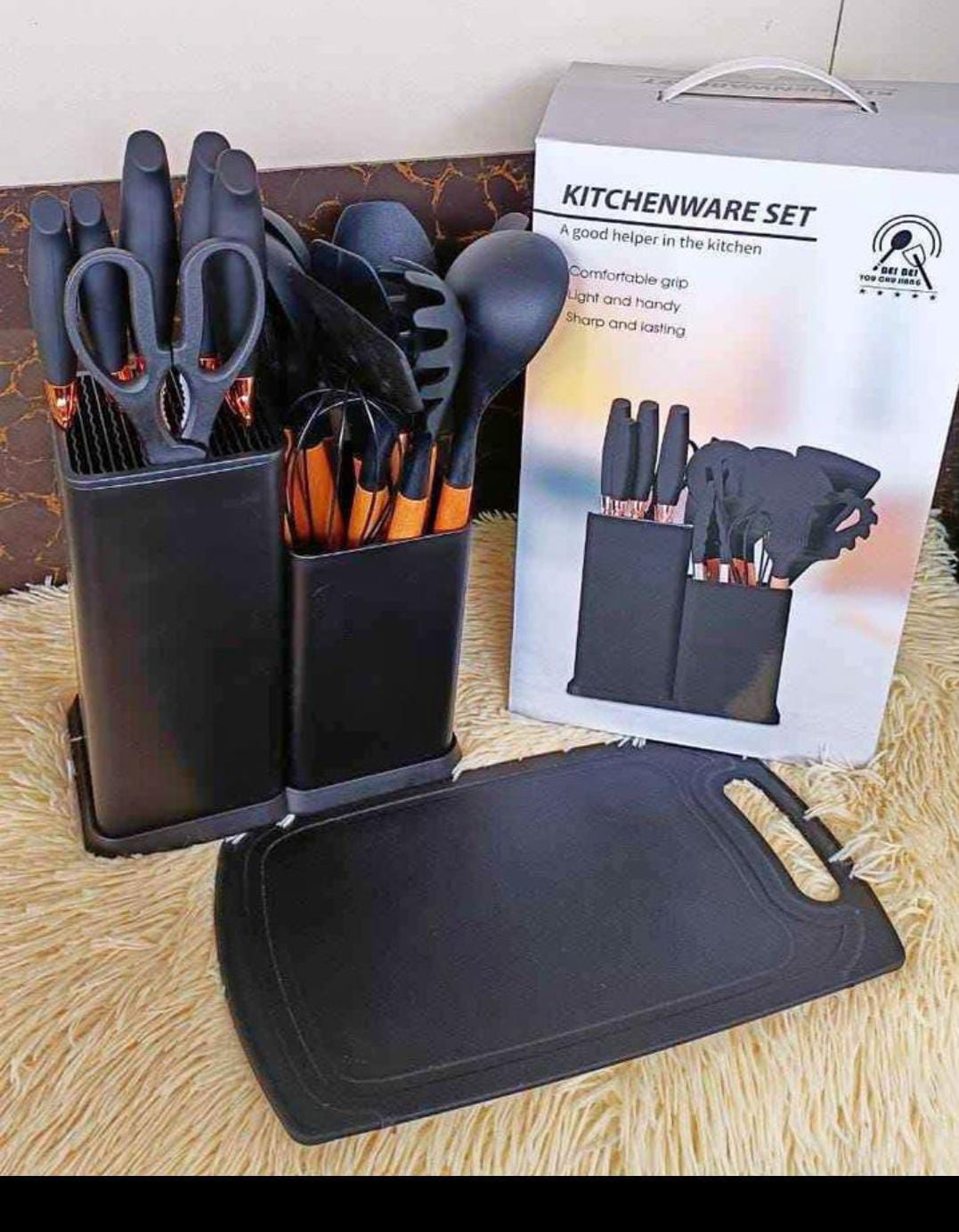 19pc Silicone Spoons and Knife Kitchenware Set