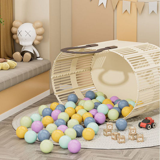 Toy basket with handle