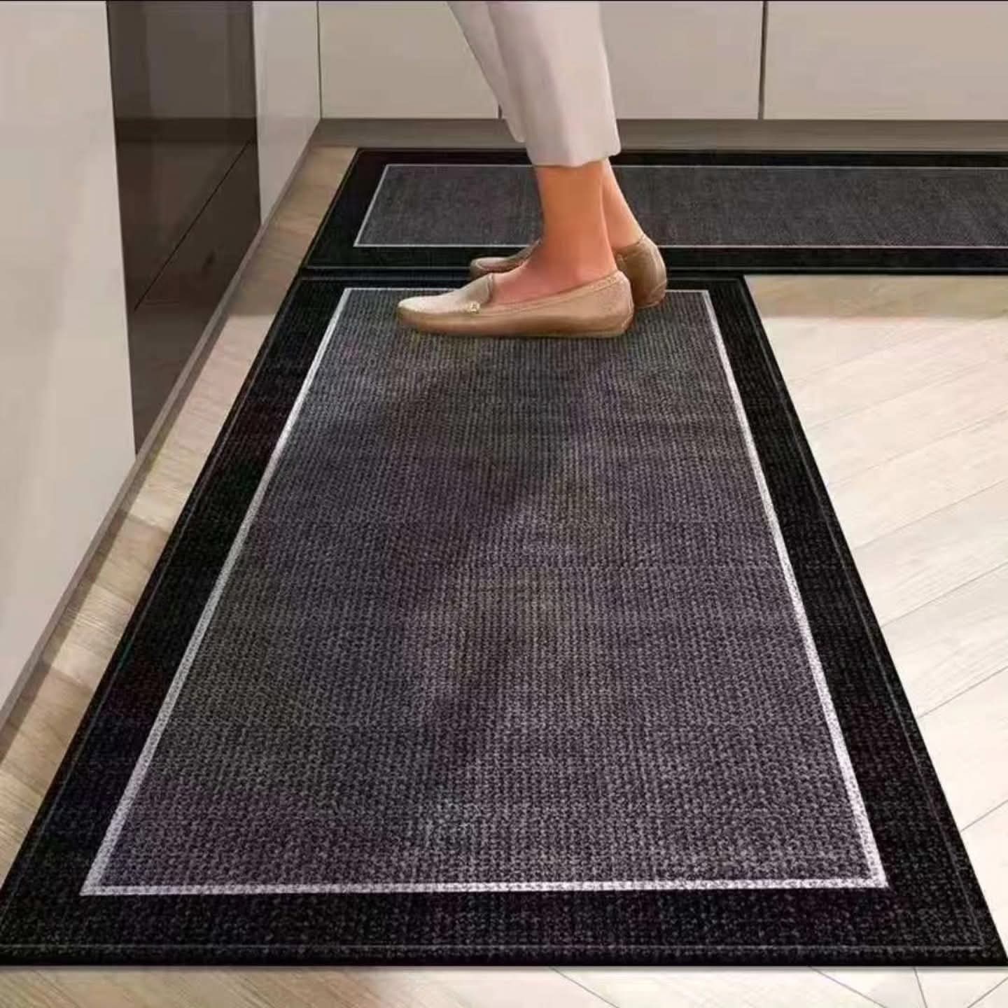 2Pc Anti Slip Kitchen Mat Set