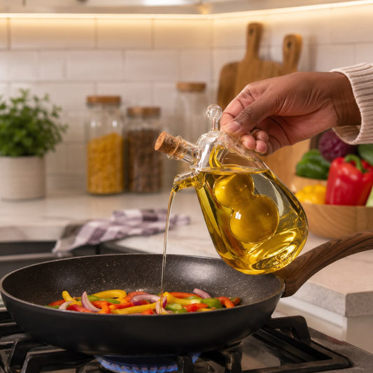 2 in 1 Double Mouth Oil and Vinegar Dispenser