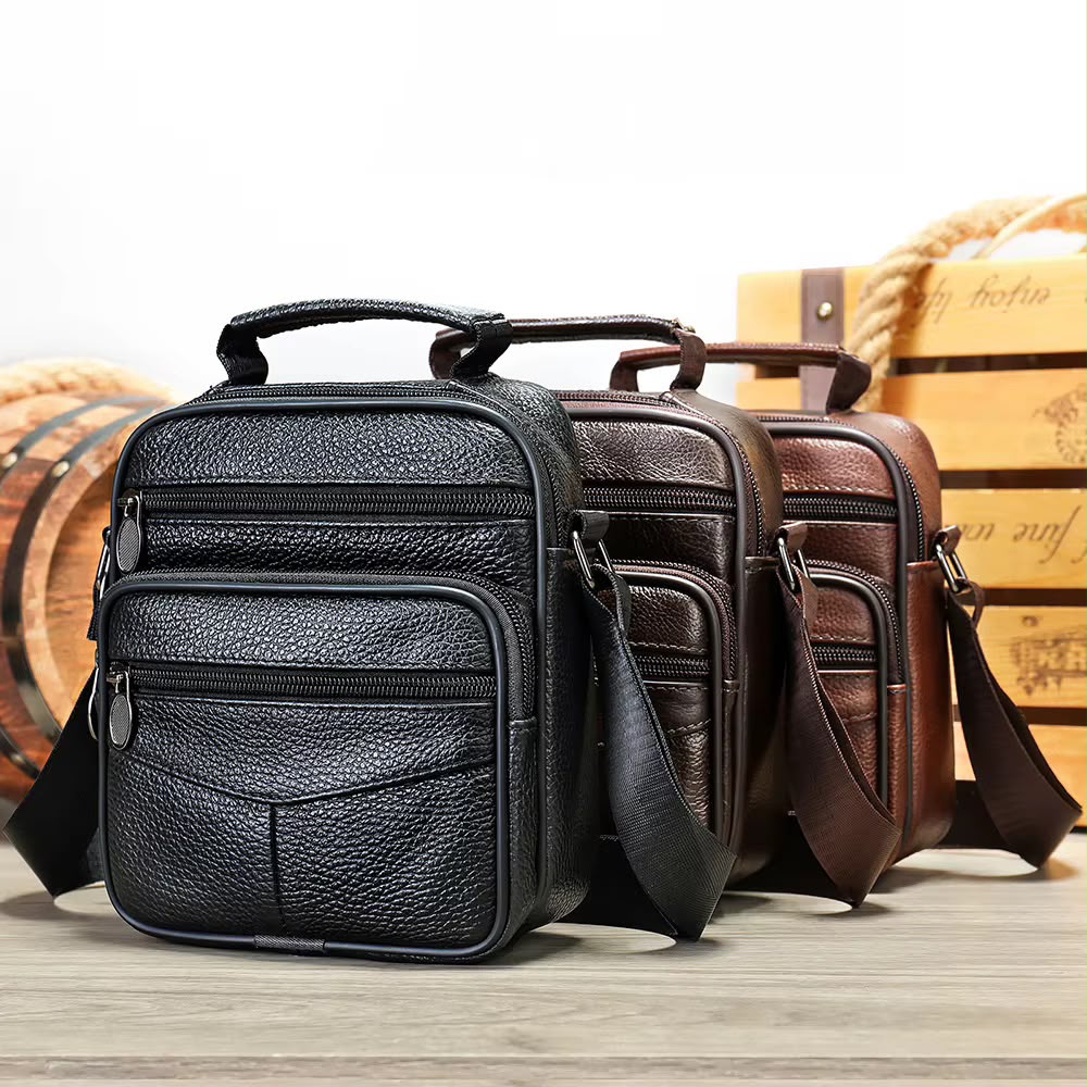 Unisex Leather Crossbody Shoulder Bag Gha