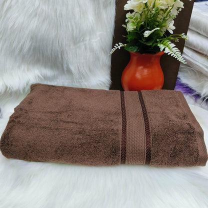 Coloured bathroom towels
