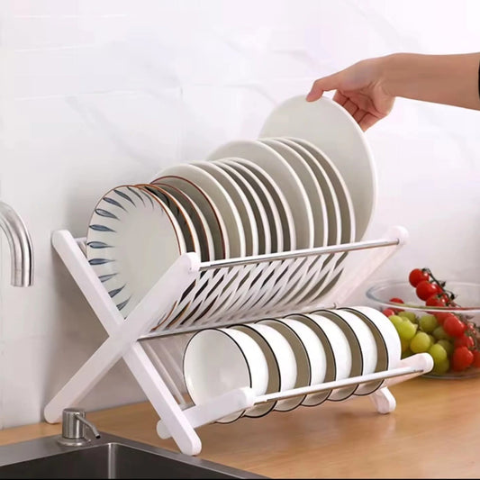 X folding drain rack