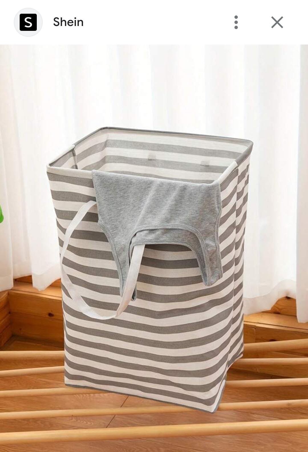 Canvas laundry basket