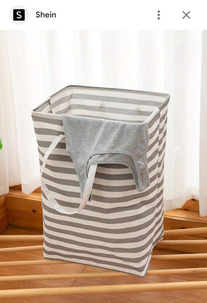 Canvas laundry basket