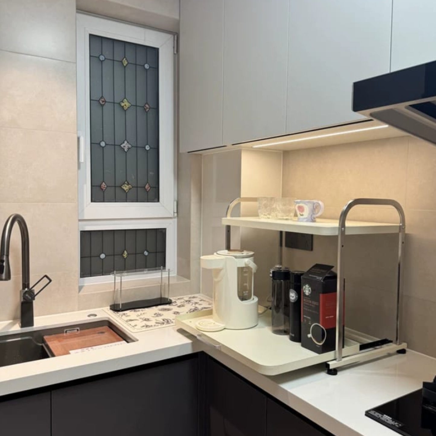 Pull-Out 2 Layer  Kitchen Rack