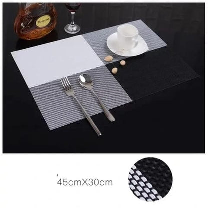 6 PCs Rectangular PVC table mats