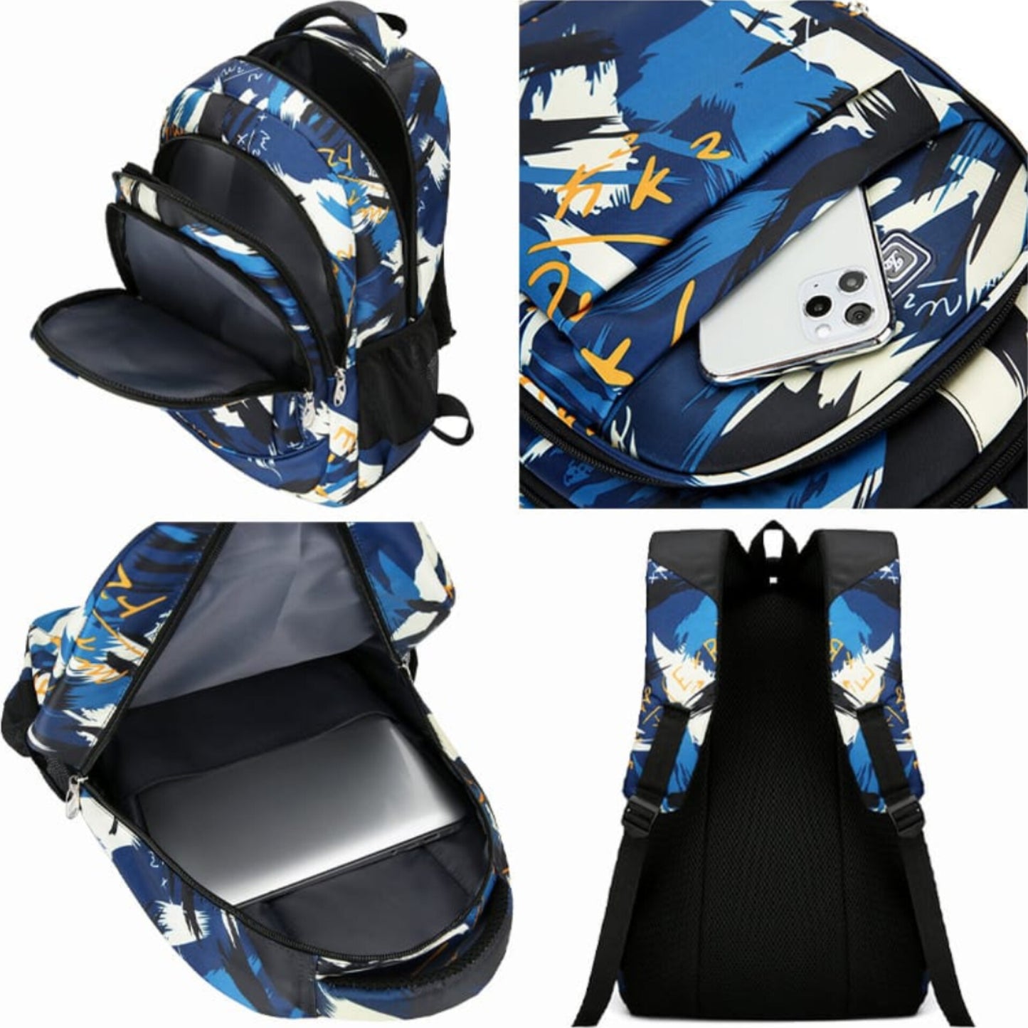 Schools Backpack With Geometric Pattern