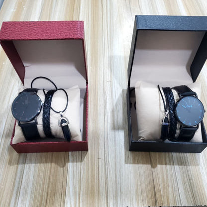 3Pcs Men's Watch and Accessory Gift Set