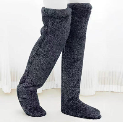 Warm long  winter thermal leg warmers