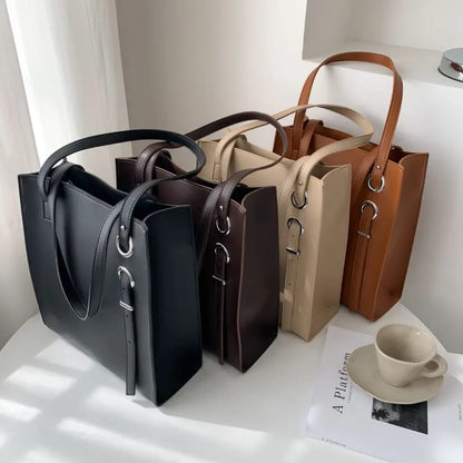 Leather tote bag