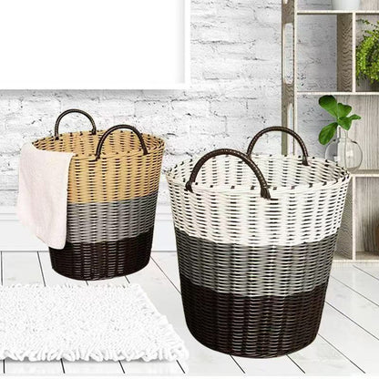 Rattan multipurpose laundry basket